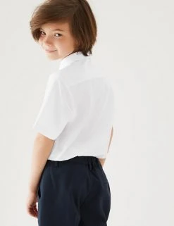 M&S Collection Boys' 5pk Regular Fit Easy To Iron School Shirts (2-18 Yrs) -SCHOOL UNIFORM Sales SD 04 T76 5814 Z0 X EC 2