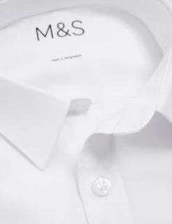 M&S Collection 2pk Boys' Non-Iron School Shirts (2-18 Yrs) -SCHOOL UNIFORM Sales SD 04 T76 5871 Z0 X EC 8