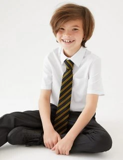 M&S Collection 2pk Boys' Cotton Regular Fit School Shirts (2-18 Yrs)