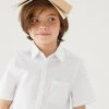 M&S Collection 2pk Boys' Cotton Slim Fit School Shirts (2-18 Yrs) 1 M&S Collection 2pk Boys' Cotton Slim Fit School Shirts (2-18 Yrs) -SCHOOL UNIFORM Sales SD 04 T76 5889S Z0 X EC 0