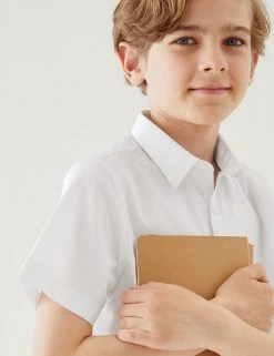 M&S Collection Boys' 2pk Slim Fit Stretch School Shirts (2-18 Yrs) 10 M&S Collection Boys' 2pk Slim Fit Stretch School Shirts (2-18 Yrs) -SCHOOL UNIFORM Sales SD 04 T76 5893 Z0 X EC 1