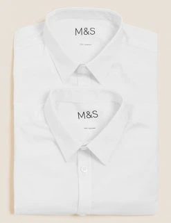 M&S Collection Boys' 2pk Skinny Fit Stretch School Shirts (2-18 Yrs) 11 M&S Collection Boys' 2pk Skinny Fit Stretch School Shirts (2-18 Yrs) -SCHOOL UNIFORM Sales SD 04 T76 5895 Z0 X EC 7