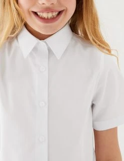 M&S Collection 3pk Girls' Plus Fit Easy Iron School Shirts (4-18 Yrs) 8 M&S Collection 3pk Girls' Plus Fit Easy Iron School Shirts (4-18 Yrs) -SCHOOL UNIFORM Sales SD 04 T76 5946P Z0 X EC 1