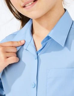 M&S Collection 2pk Girls' Slim Fit Non-Iron School Shirts (2-18 Yrs) 25 M&S Collection 2pk Girls' Slim Fit Non-Iron School Shirts (2-18 Yrs) -SCHOOL UNIFORM Sales SD 04 T76 5984 E0 X EC 3