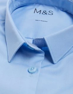 M&S Collection 2pk Girls' Slim Fit Non-Iron School Shirts (2-18 Yrs) 27 M&S Collection 2pk Girls' Slim Fit Non-Iron School Shirts (2-18 Yrs) -SCHOOL UNIFORM Sales SD 04 T76 5984 E0 X EC 8