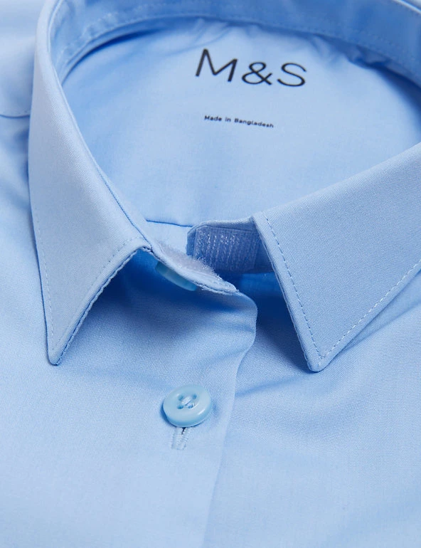 M&S Collection 2pk Girls' Slim Fit Non-Iron School Shirts (2-18 Yrs) 15 M&S Collection 2pk Girls' Slim Fit Non-Iron School Shirts (2-18 Yrs) - Image 13
