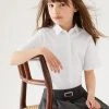 M&S Collection 2pk Girls' Skinny Fit School Shirts (2-18 Yrs) -SCHOOL UNIFORM Sales SD 04 T76 5991 Z0 X EC 0
