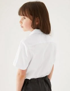 M&S Collection 2pk Girls’ Slim Fit Pure Cotton School Shirts (2-18 Yrs) -SCHOOL UNIFORM Sales SD 04 T76 5996S Z0 X EC 2