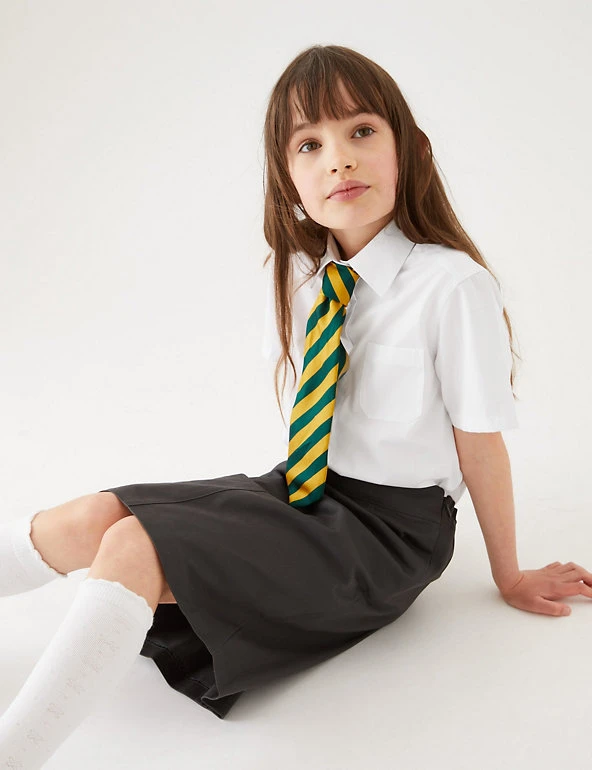 M&S Collection 2pk Girls’ Pure Cotton School Shirts (2-18 Yrs) 3 M&S Collection 2pk Girls’ Pure Cotton School Shirts (2-18 Yrs)