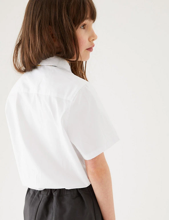 M&S Collection 2pk Girls’ Pure Cotton School Shirts (2-18 Yrs) 6 M&S Collection 2pk Girls’ Pure Cotton School Shirts (2-18 Yrs) - Image 4