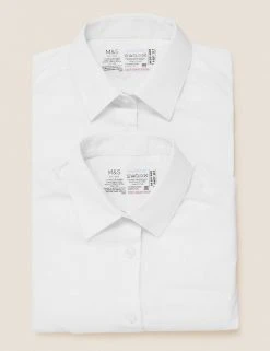 M&S Collection 2pk Girls’ Pure Cotton School Shirts (2-18 Yrs) 13 M&S Collection 2pk Girls’ Pure Cotton School Shirts (2-18 Yrs) -SCHOOL UNIFORM Sales SD 04 T76 5999S Z0 X EC 7