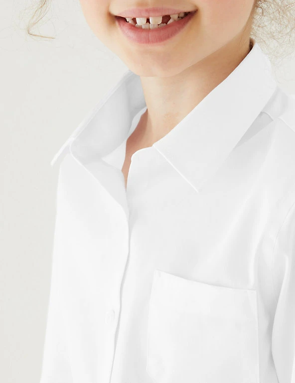 M&S Collection Shirts 2pk Girls' Slim Fit Non-Iron School Blouses (2-16 Yrs) 5 M&S Collection Shirts 2pk Girls' Slim Fit Non-Iron School Blouses (2-16 Yrs) - Image 3