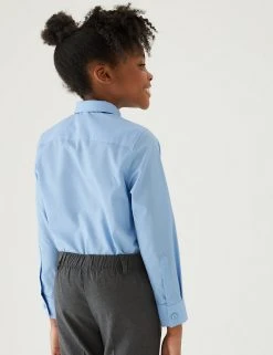 M&S Collection 3pk Girls' Easy Iron School Shirts (2-16 Yrs) 35 M&S Collection 3pk Girls' Easy Iron School Shirts (2-16 Yrs) -SCHOOL UNIFORM Sales SD 04 T76 6023 E0 X EC 2