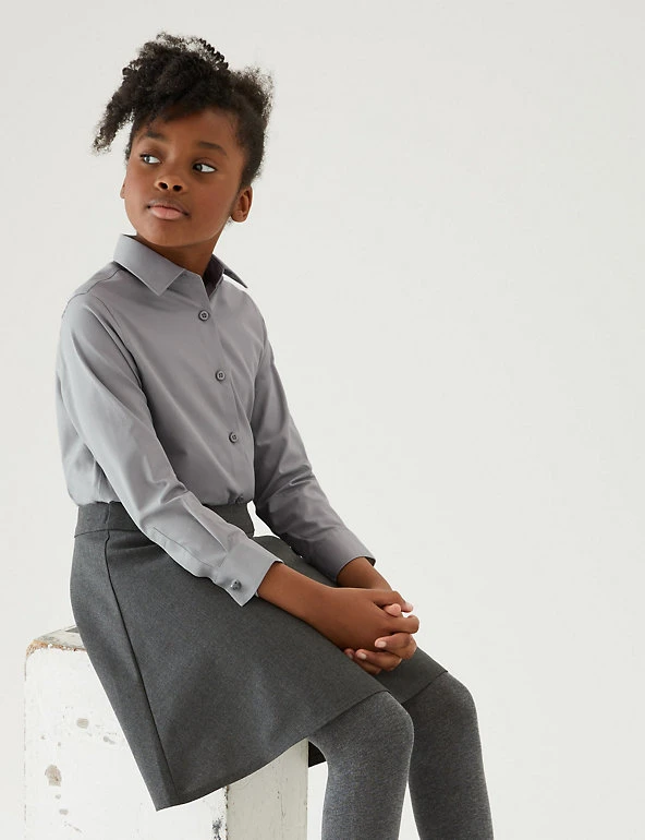 M&S Collection 3pk Girls' Easy Iron School Shirts (2-16 Yrs) 9 M&S Collection 3pk Girls' Easy Iron School Shirts (2-16 Yrs) - Image 7