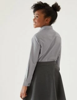 M&S Collection 3pk Girls' Easy Iron School Shirts (2-16 Yrs) 29 M&S Collection 3pk Girls' Easy Iron School Shirts (2-16 Yrs) -SCHOOL UNIFORM Sales SD 04 T76 6023 T0 X EC 2