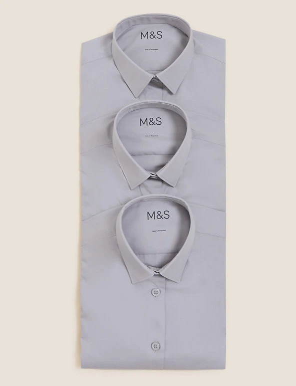 M&S Collection 3pk Girls' Easy Iron School Shirts (2-16 Yrs) 14 M&S Collection 3pk Girls' Easy Iron School Shirts (2-16 Yrs) - Image 12