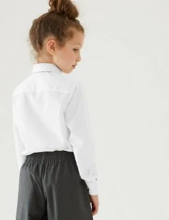 M&S Collection 3pk Girls' Easy Iron School Shirts (2-16 Yrs) 23 M&S Collection 3pk Girls' Easy Iron School Shirts (2-16 Yrs) -SCHOOL UNIFORM Sales SD 04 T76 6023 Z0 X EC 2