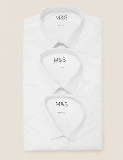 M&S Collection 3pk Girls' Easy Iron School Shirts (2-16 Yrs) 25 M&S Collection 3pk Girls' Easy Iron School Shirts (2-16 Yrs) -SCHOOL UNIFORM Sales SD 04 T76 6023 Z0 X EC 7