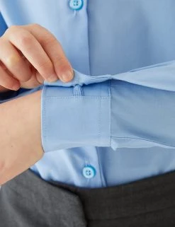 M&S Collection 3pk Girls' Slim Fit Easy Iron School Shirts (2-16 Yrs) -SCHOOL UNIFORM Sales SD 04 T76 6024 E0 X EC 3