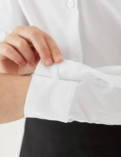 M&S Collection 3pk Girls' Slim Fit Easy Iron School Shirts (2-16 Yrs) -SCHOOL UNIFORM Sales SD 04 T76 6024 Z0 X EC 2