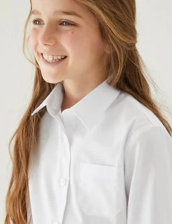 M&S Collection 2pk Girls' Non-Iron School Shirts (2-18 Yrs) 16 M&S Collection 2pk Girls' Non-Iron School Shirts (2-18 Yrs) -SCHOOL UNIFORM Sales SD 04 T76 6037 Z0 X EC 1