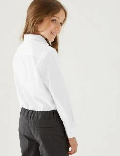 M&S Collection 2pk Girls' Slim Fit Pure Cotton School Shirts (2-18 Yrs) 10 M&S Collection 2pk Girls' Slim Fit Pure Cotton School Shirts (2-18 Yrs) -SCHOOL UNIFORM Sales SD 04 T76 6056S Z0 X EC 2