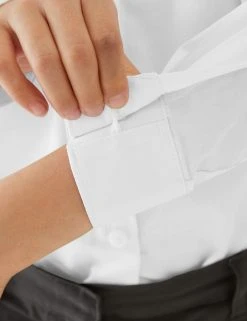 M&S Collection 2pk Girls' Slim Fit Pure Cotton School Shirts (2-18 Yrs) 11 M&S Collection 2pk Girls' Slim Fit Pure Cotton School Shirts (2-18 Yrs) -SCHOOL UNIFORM Sales SD 04 T76 6056S Z0 X EC 3