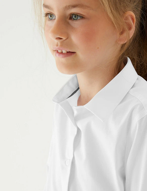 M&S Collection 2pk Girls' Skinny Fit School Shirts (2-18 Yrs) 6 M&S Collection 2pk Girls' Skinny Fit School Shirts (2-18 Yrs) - Image 4