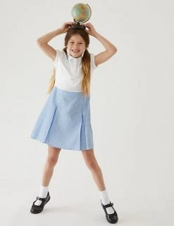 M&S Collection Dresses Girls' 2 In 1 Gingham Pleated School Dress (2-14 Yrs) 69 M&S Collection Dresses Girls' 2 In 1 Gingham Pleated School Dress (2-14 Yrs) -SCHOOL UNIFORM Sales SD 04 T76 6475 E1 X EC 0