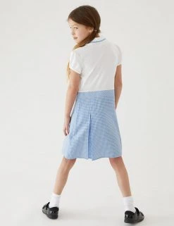 M&S Collection Dresses Girls' 2 In 1 Gingham Pleated School Dress (2-14 Yrs) 72 M&S Collection Dresses Girls' 2 In 1 Gingham Pleated School Dress (2-14 Yrs) -SCHOOL UNIFORM Sales SD 04 T76 6475 E1 X EC 2