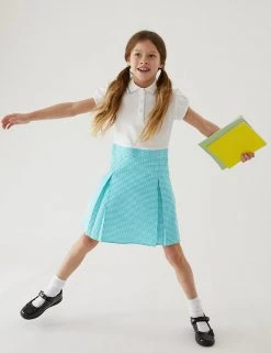 M&S Collection Dresses Girls' 2 In 1 Gingham Pleated School Dress (2-14 Yrs) 79 M&S Collection Dresses Girls' 2 In 1 Gingham Pleated School Dress (2-14 Yrs) -SCHOOL UNIFORM Sales SD 04 T76 6475 J0 X EC 0