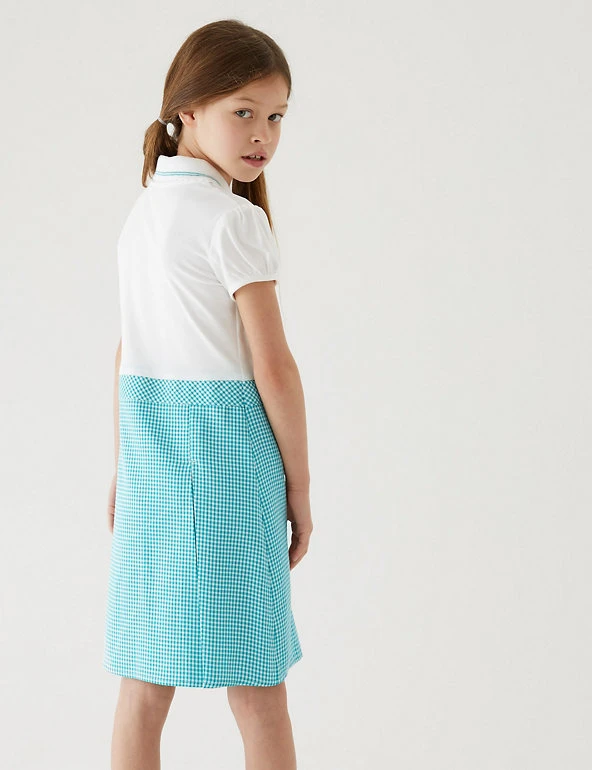 M&S Collection Dresses Girls' 2 In 1 Gingham Pleated School Dress (2-14 Yrs) 42 M&S Collection Dresses Girls' 2 In 1 Gingham Pleated School Dress (2-14 Yrs) - Image 40