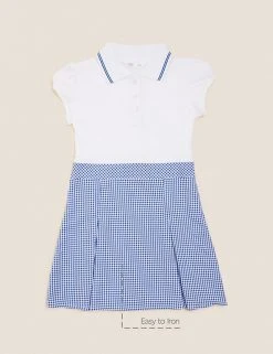 M&S Collection Dresses Girls' 2 In 1 Gingham Pleated School Dress (2-14 Yrs) 65 M&S Collection Dresses Girls' 2 In 1 Gingham Pleated School Dress (2-14 Yrs) -SCHOOL UNIFORM Sales SD 04 T76 6475 O4 X EC 90