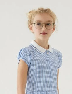 M&S Collection Dresses Girls' Gingham School Playsuit (2-14 Yrs) -SCHOOL UNIFORM Sales SD 04 T76 6479 E1 X EC 1