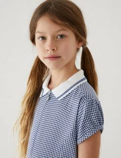 M&S Collection Dresses Girls' Gingham School Playsuit (2-14 Yrs) -SCHOOL UNIFORM Sales SD 04 T76 6479 F0 X EC 1