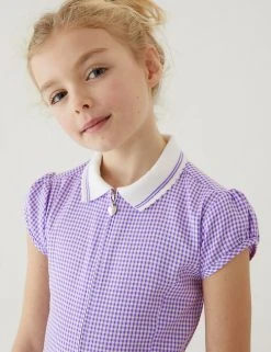 M&S Collection Dresses Girls' Gingham School Playsuit (2-14 Yrs) -SCHOOL UNIFORM Sales SD 04 T76 6479 G0 X EC 1
