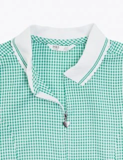 M&S Collection Dresses Girls' Gingham School Playsuit (2-14 Yrs) -SCHOOL UNIFORM Sales SD 04 T76 6479 J0 X EC 4