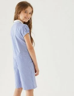 M&S Collection Dresses Girls' Gingham School Playsuit (2-14 Yrs) -SCHOOL UNIFORM Sales SD 04 T76 6479 O4 X EC 2