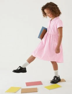 M&S Collection Dresses Girls' Pure Cotton Striped School Dress (2-14 Yrs) 56 M&S Collection Dresses Girls' Pure Cotton Striped School Dress (2-14 Yrs) -SCHOOL UNIFORM Sales SD 04 T76 6480 A0 X EC 0