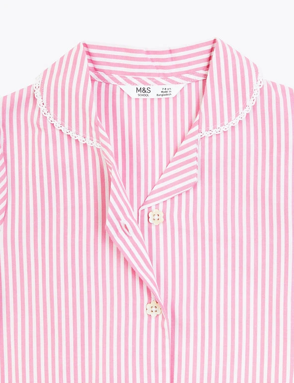 M&S Collection Dresses Girls' Pure Cotton Striped School Dress (2-14 Yrs) 19 M&S Collection Dresses Girls' Pure Cotton Striped School Dress (2-14 Yrs) - Image 17