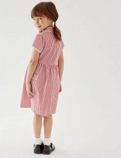 M&S Collection Dresses Girls' Pure Cotton Striped School Dress (2-14 Yrs) 48 M&S Collection Dresses Girls' Pure Cotton Striped School Dress (2-14 Yrs) -SCHOOL UNIFORM Sales SD 04 T76 6480 B0 X EC 2