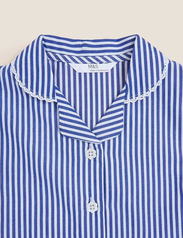 M&S Collection Dresses Girls' Pure Cotton Striped School Dress (2-14 Yrs) 39 M&S Collection Dresses Girls' Pure Cotton Striped School Dress (2-14 Yrs) - Image 37