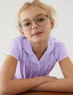 M&S Collection Dresses Girls' Pure Cotton Striped School Dress (2-14 Yrs) 64 M&S Collection Dresses Girls' Pure Cotton Striped School Dress (2-14 Yrs) -SCHOOL UNIFORM Sales SD 04 T76 6480 G0 X EC 1