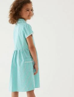 M&S Collection Dresses Girls' Pure Cotton Striped School Dress (2-14 Yrs) 85 M&S Collection Dresses Girls' Pure Cotton Striped School Dress (2-14 Yrs) -SCHOOL UNIFORM Sales SD 04 T76 6480 J0 X EC 2