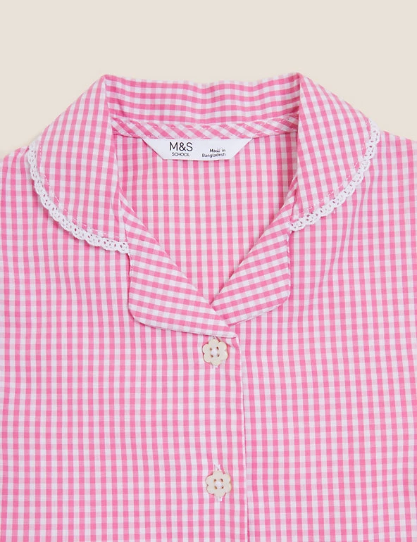 M&S Collection Dresses Girls' Pure Cotton Gingham School Dress (2-14 Yrs) 30 M&S Collection Dresses Girls' Pure Cotton Gingham School Dress (2-14 Yrs) - Image 28