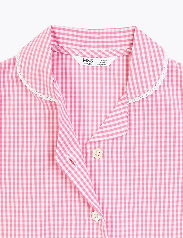 M&S Collection Dresses Girls' Pure Cotton Gingham School Dress (2-14 Yrs) 31 M&S Collection Dresses Girls' Pure Cotton Gingham School Dress (2-14 Yrs) - Image 29