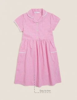 M&S Collection Dresses Girls' Pure Cotton Gingham School Dress (2-14 Yrs) 72 M&S Collection Dresses Girls' Pure Cotton Gingham School Dress (2-14 Yrs) -SCHOOL UNIFORM Sales SD 04 T76 6481 A0 X EC 90