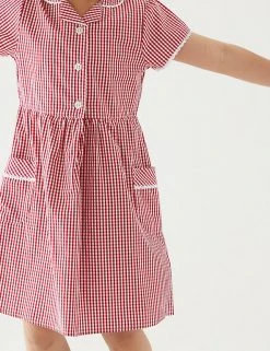 M&S Collection Dresses Girls' Pure Cotton Gingham School Dress (2-14 Yrs) 67 M&S Collection Dresses Girls' Pure Cotton Gingham School Dress (2-14 Yrs) -SCHOOL UNIFORM Sales SD 04 T76 6481 B0 X EC 1