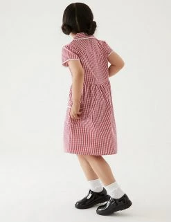 M&S Collection Dresses Girls' Pure Cotton Gingham School Dress (2-14 Yrs) 68 M&S Collection Dresses Girls' Pure Cotton Gingham School Dress (2-14 Yrs) -SCHOOL UNIFORM Sales SD 04 T76 6481 B0 X EC 2