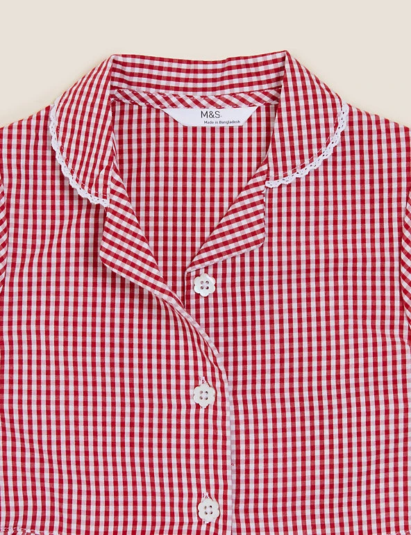 M&S Collection Dresses Girls' Pure Cotton Gingham School Dress (2-14 Yrs) 24 M&S Collection Dresses Girls' Pure Cotton Gingham School Dress (2-14 Yrs) - Image 22